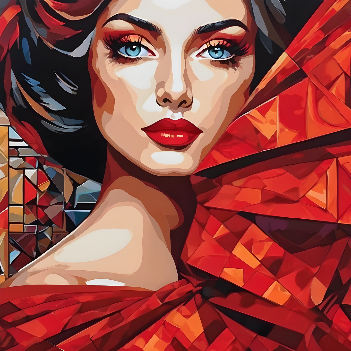 Lady In Red Collection PD (56) - Van-Go Paint-By-Number Kit