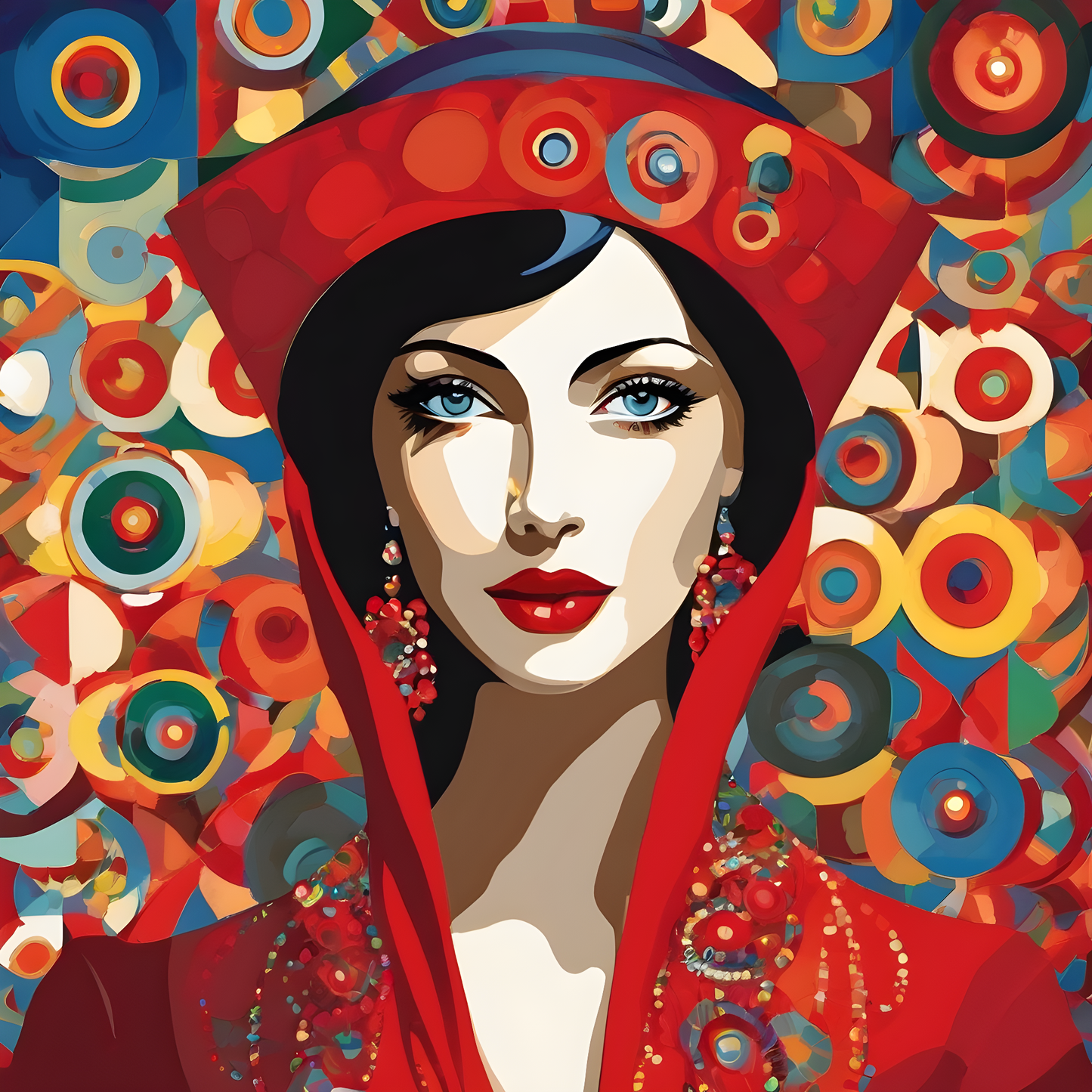 Lady In Red Collection PD (5) - Van-Go Paint-By-Number Kit