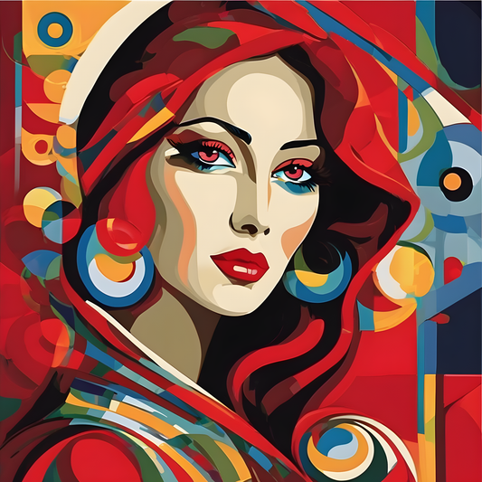 Lady In Red Collection PD (8) - Van-Go Paint-By-Number Kit