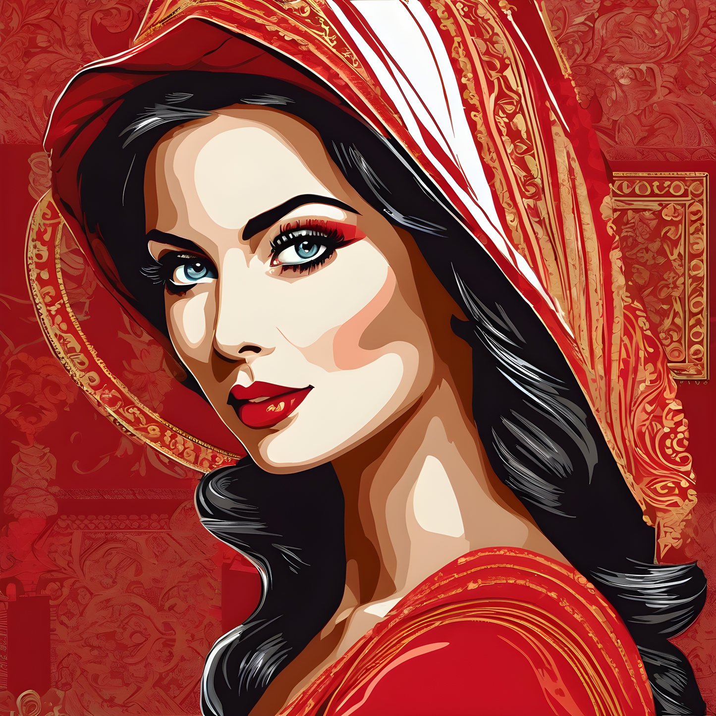 Lady In Red Collection PD (6) - Van-Go Paint-By-Number Kit