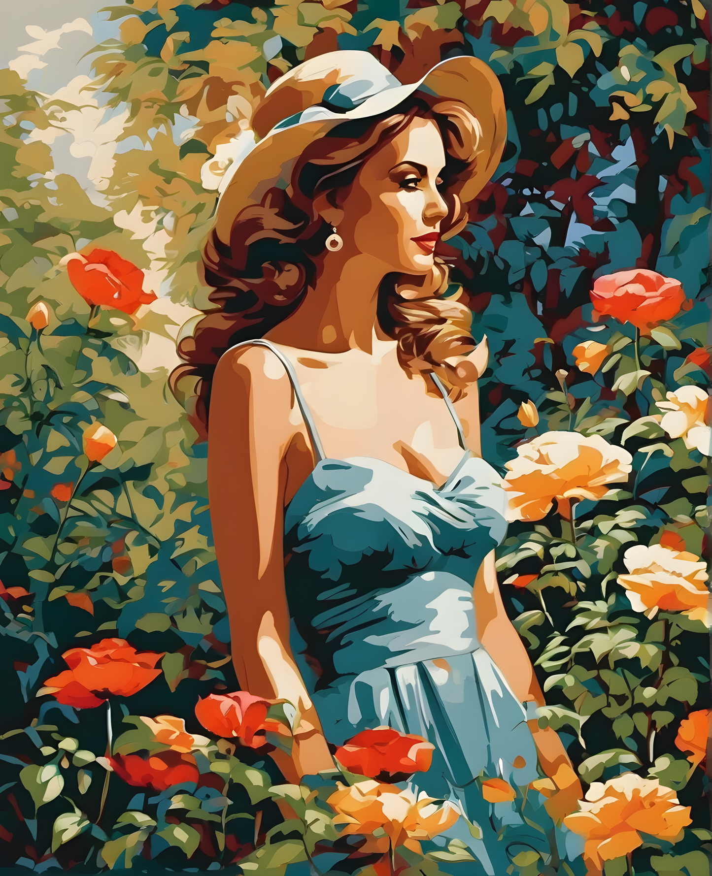 Lady in The Garden - Van-Go Paint-By-Number Kit