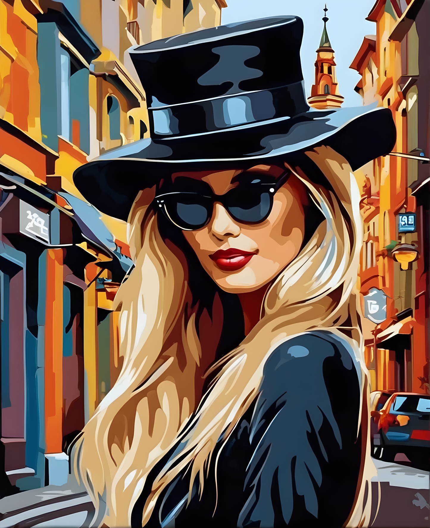 Lady with a Black Hat PD (3) - Van-Go Paint-By-Number Kit