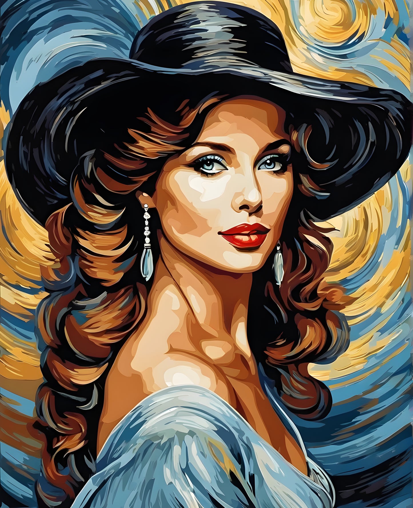 Lady with a Black Hat PD (6) - Van-Go Paint-By-Number Kit