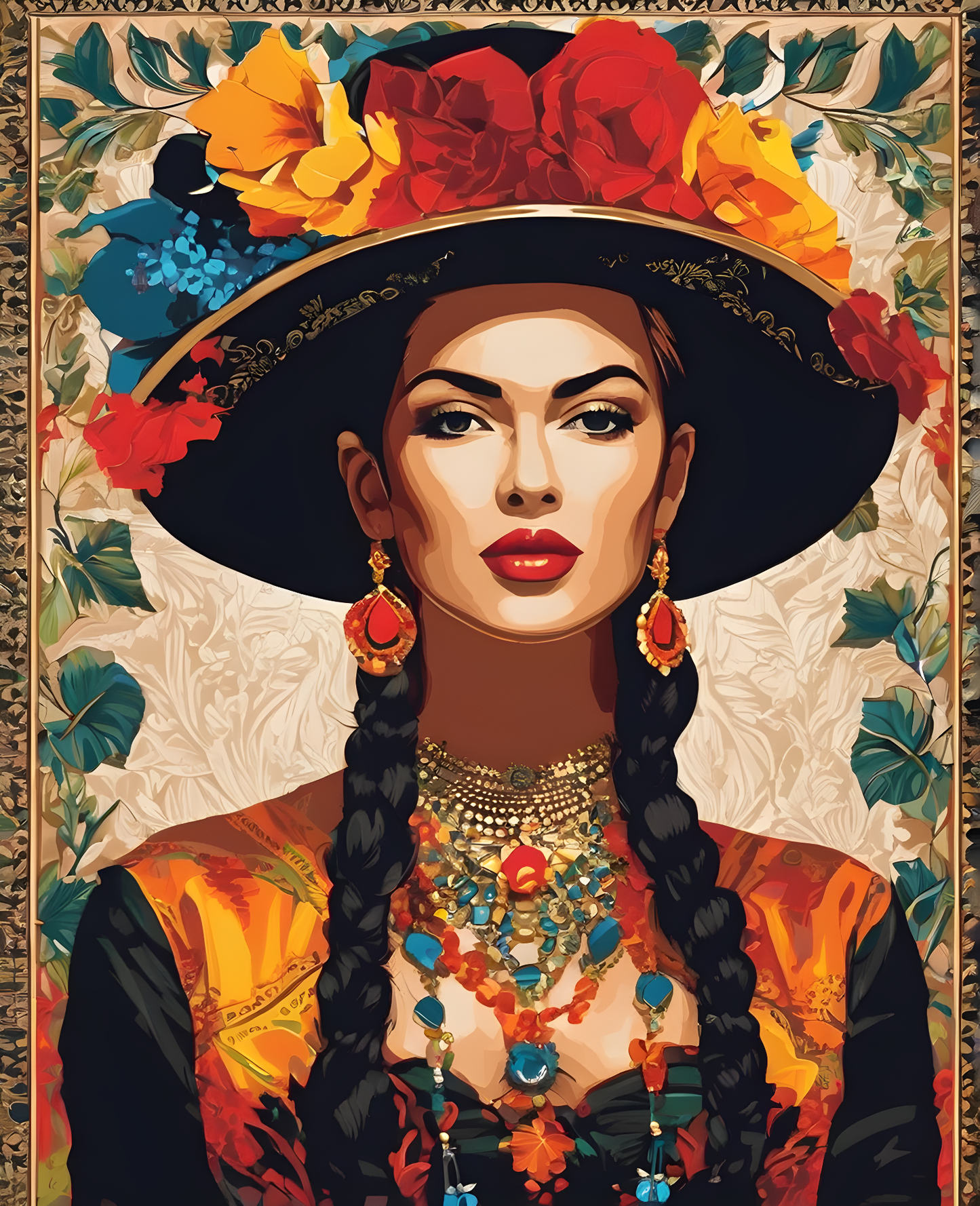 Lady with a Black Hat PD (2) - Van-Go Paint-By-Number Kit