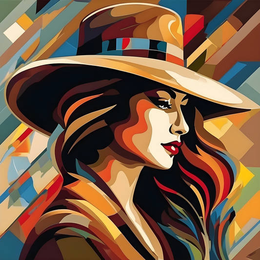Lady with a Brown Hat PD (2) - Van-Go Paint-By-Number Kit