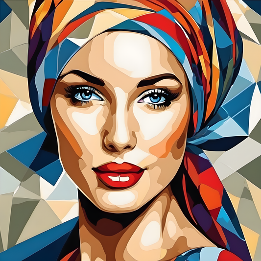 Lady with a Head Scarf PD (7) - Van-Go Paint-By-Number Kit