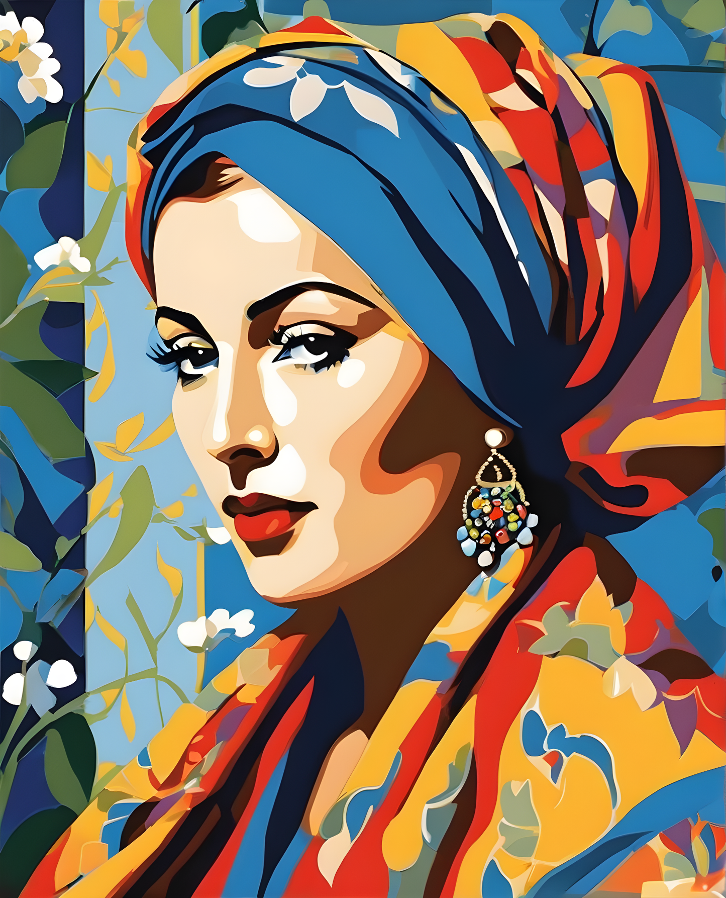 Lady with a Head Scarf PD (13) - Van-Go Paint-By-Number Kit