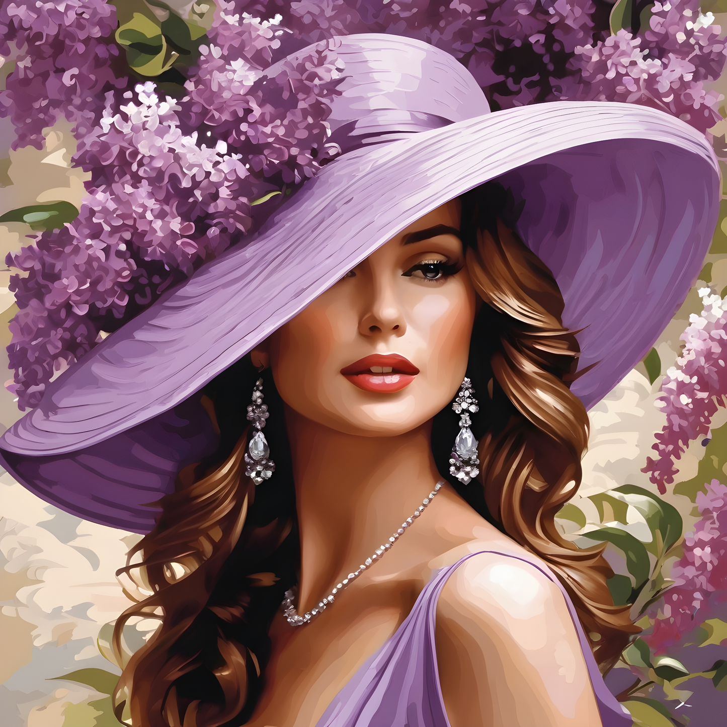 Lady with a Lilac Hat PD (1) - Van-Go Paint-By-Number Kit