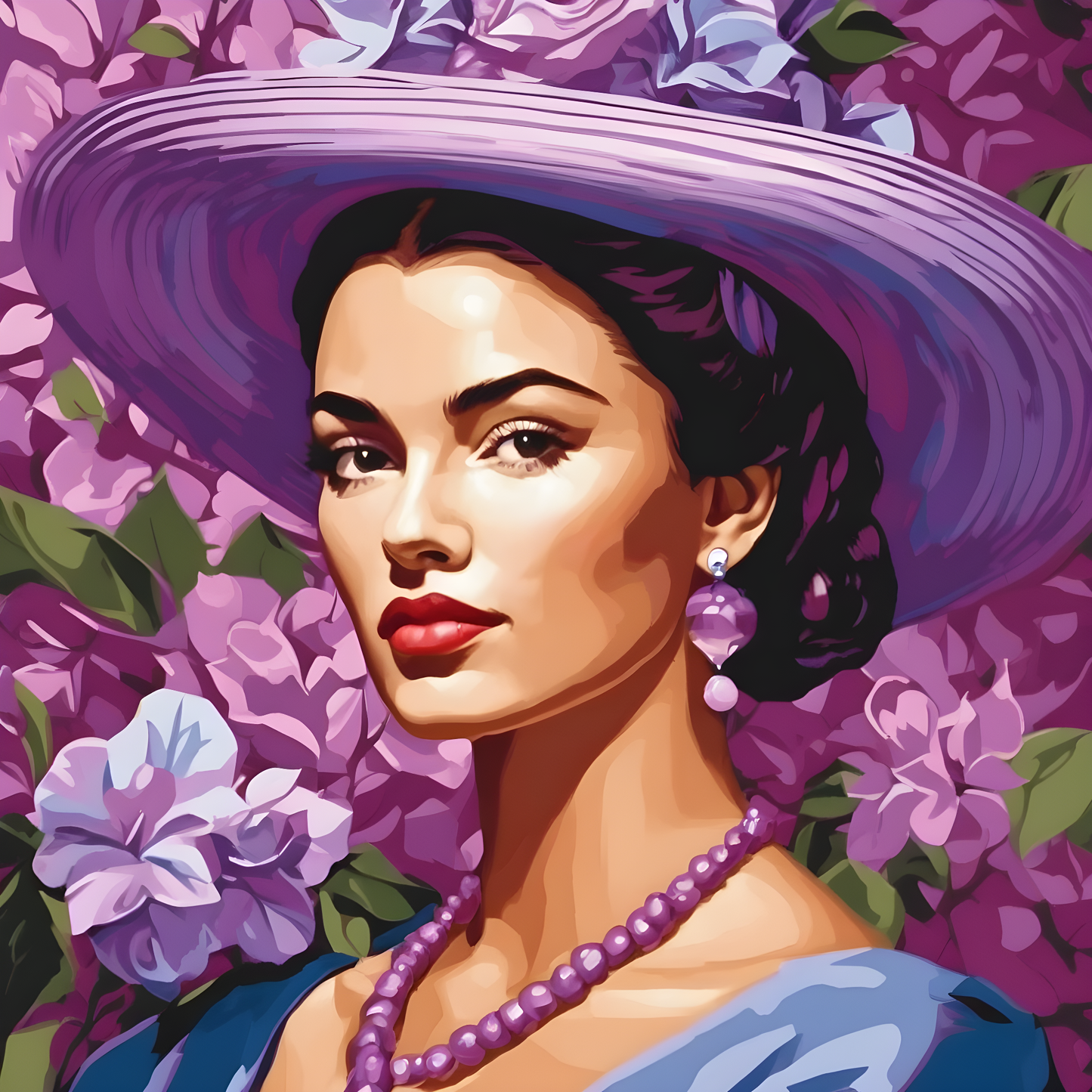 Lady with a Lilac Hat PD (2) - Van-Go Paint-By-Number Kit