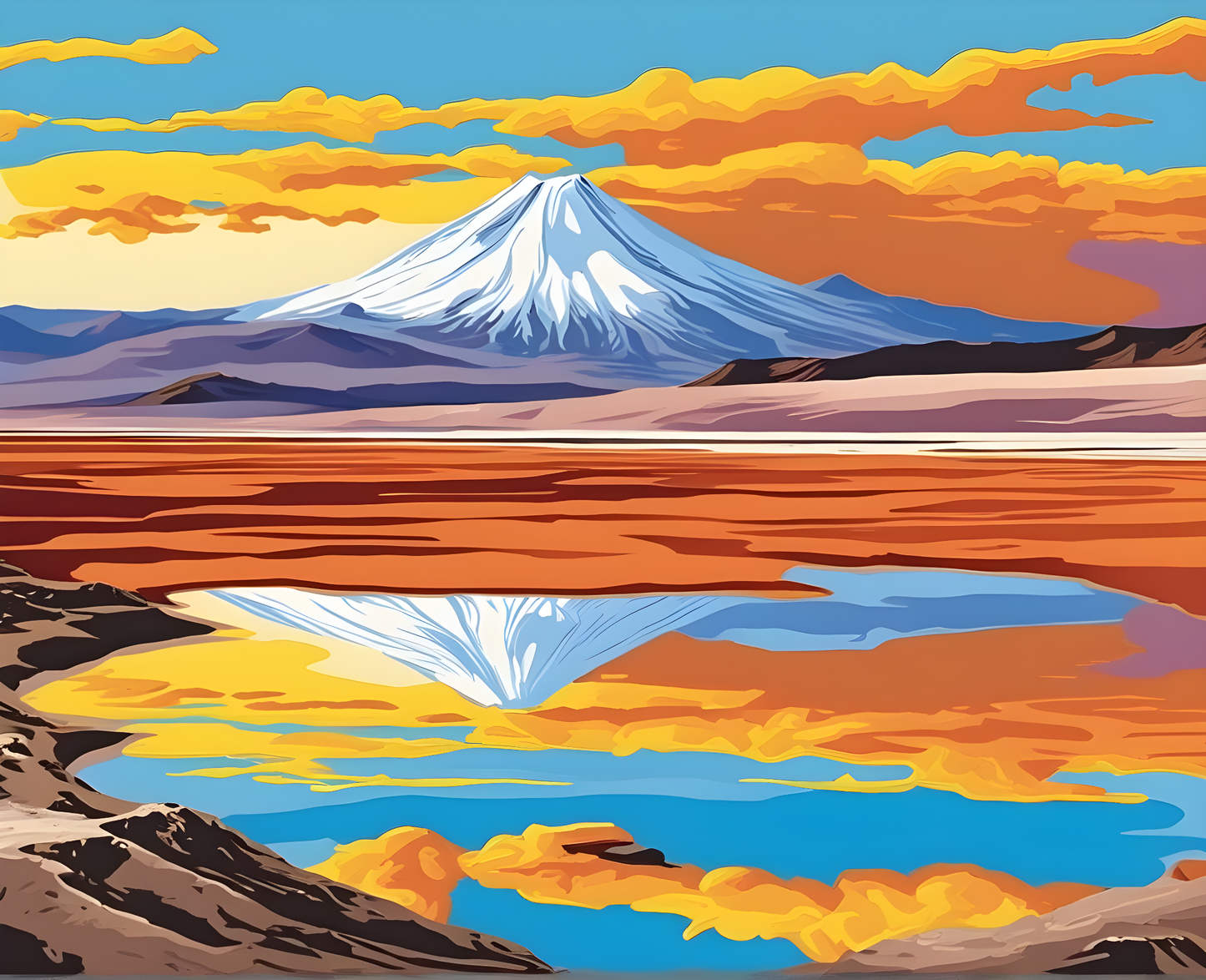 Amazing Places OD (427) - Laguna Colorada, Bolivia - Van-Go Paint-By-Number Kit