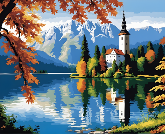 Amazing Places OD (144) - Lake Bled, Slovenia - Van-Go Paint-By-Number Kit
