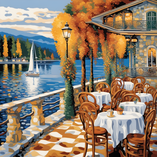 Lakeside Café (1) - Van-Go Paint-By-Number Kit