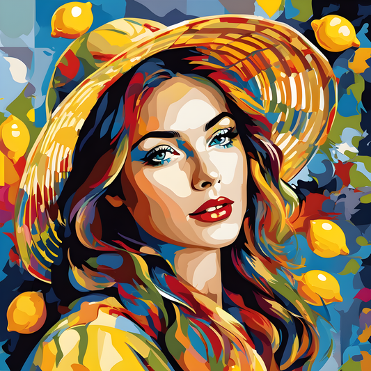 Lemon Girl - OD (2) - Van-Go Paint-By-Number Kit