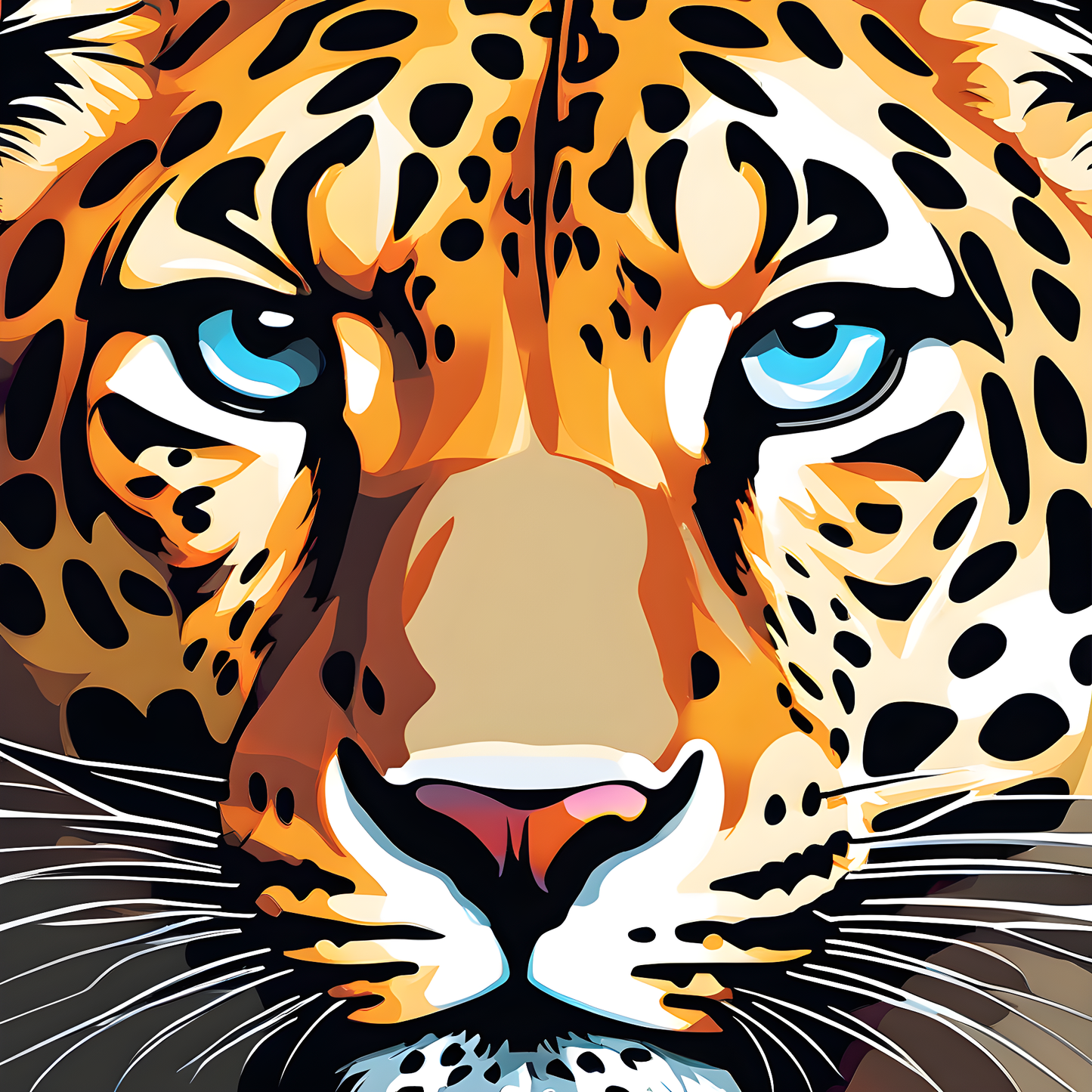 Leopard PD (4) - Van-Go Paint-By-Number Kit