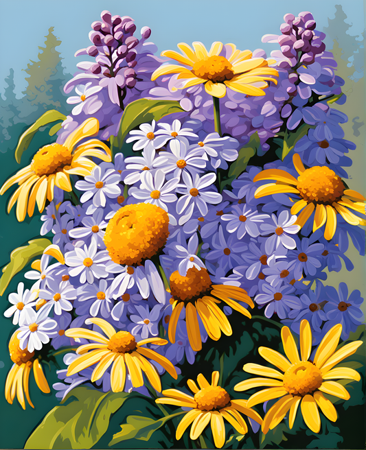 Lilac and Chamomile (3) - Van-Go Paint-By-Number Kit