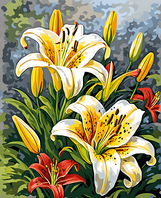 Flowers Collection OD (30) - Lily - Van-Go Paint-By-Number Kit