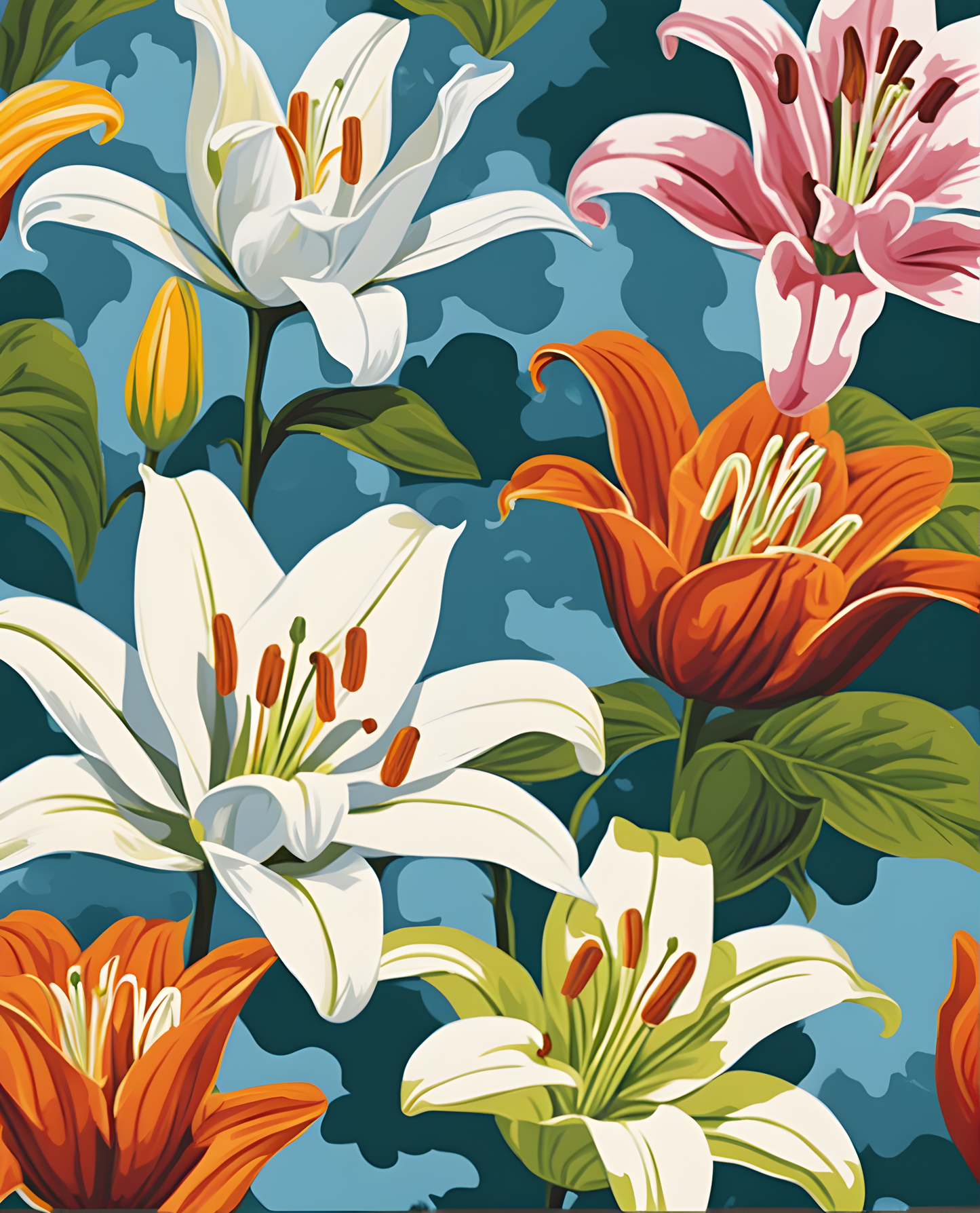 Flowers Collection OD (24) - Lily - Van-Go Paint-By-Number Kit