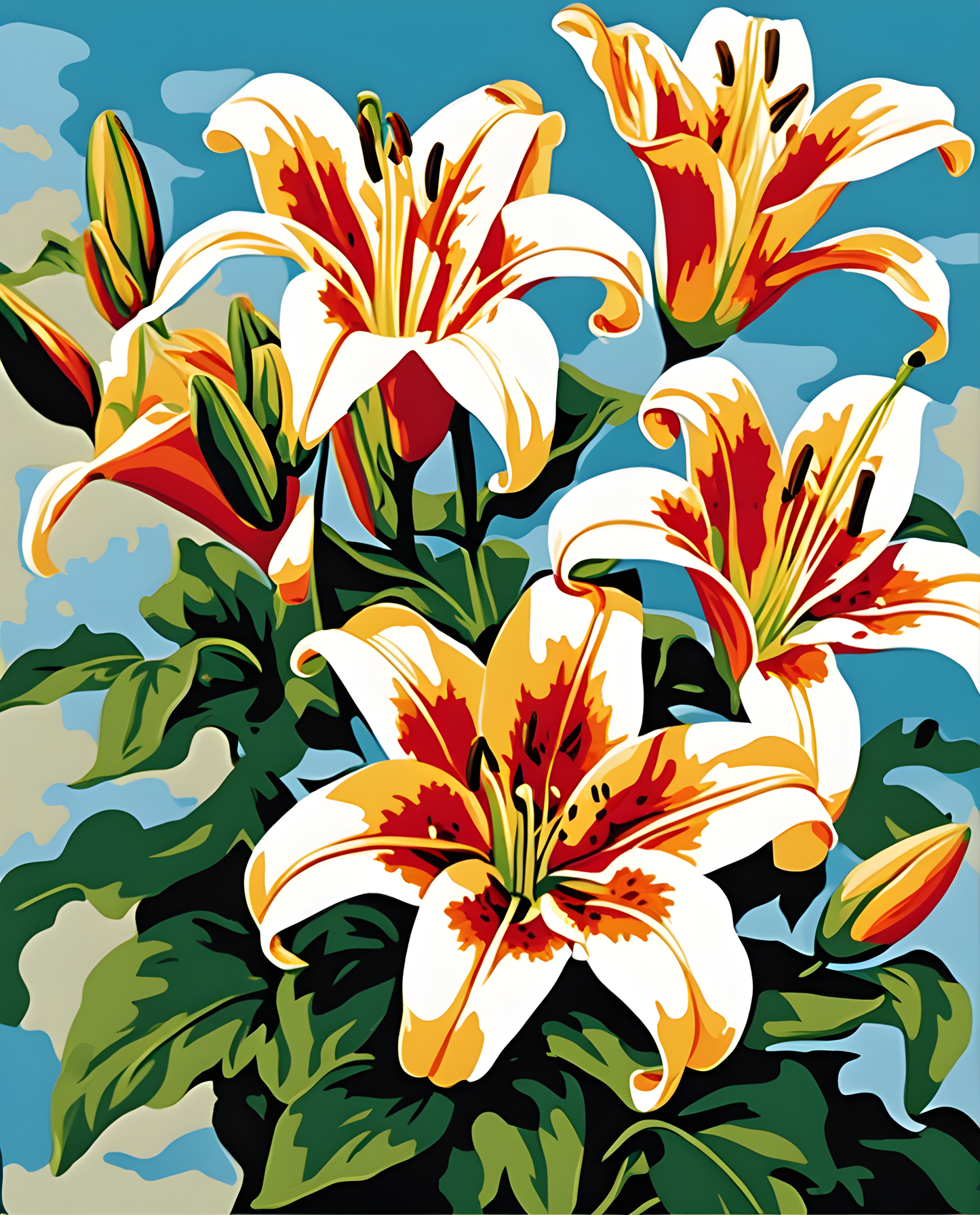 Flowers Collection OD (25) - Lily - Van-Go Paint-By-Number Kit