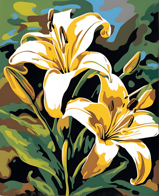 Flowers Collection OD (26) - Lily - Van-Go Paint-By-Number Kit