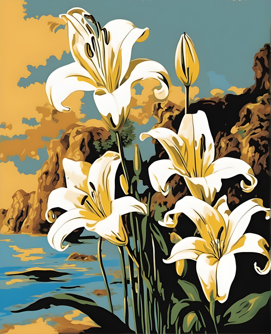 Flowers Collection OD (27) - Lily - Van-Go Paint-By-Number Kit