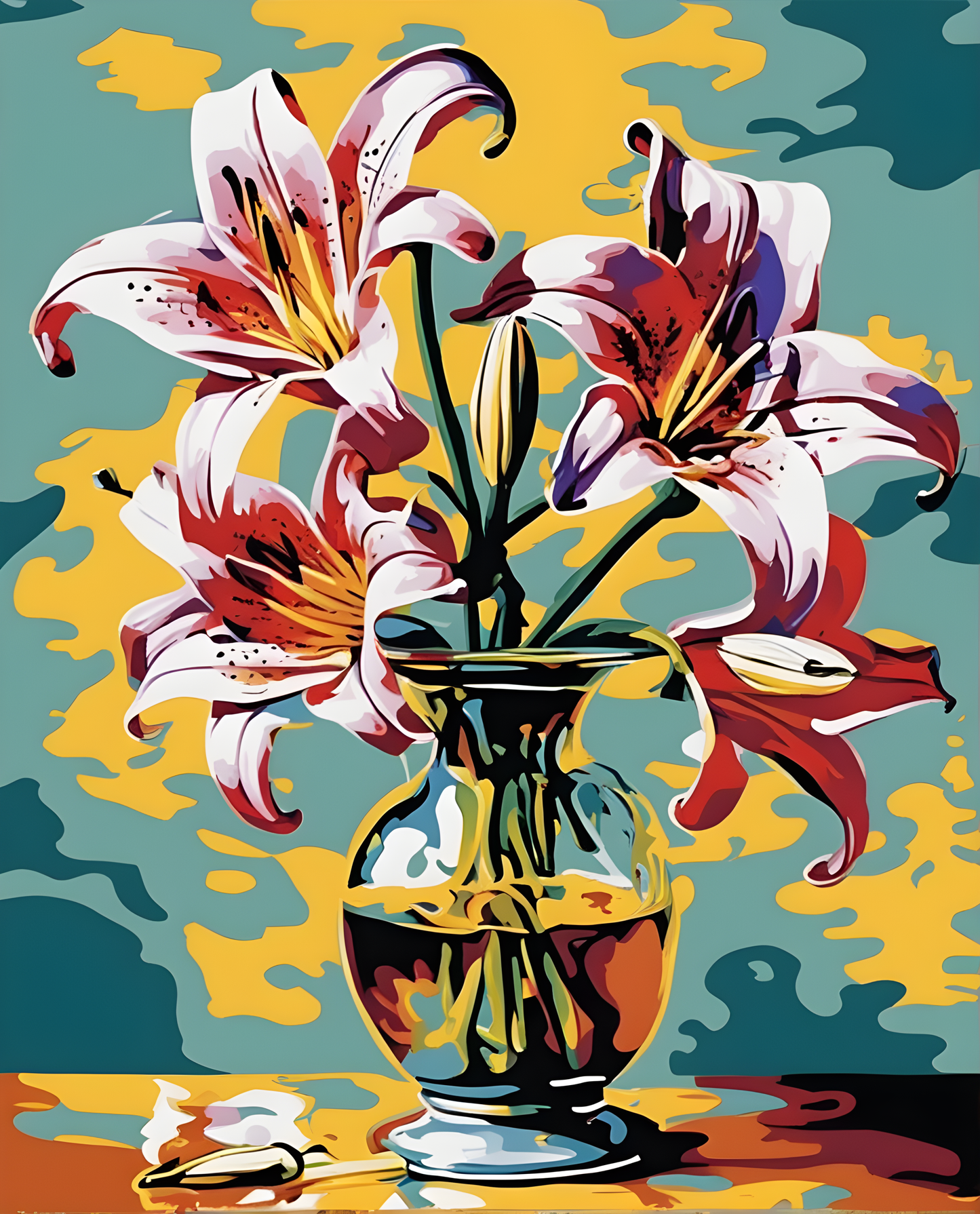 Flowers Collection OD (28) - Lily - Van-Go Paint-By-Number Kit