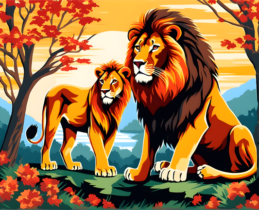 Lions Collection PD (4) - Van-Go Paint-By-Number Kit