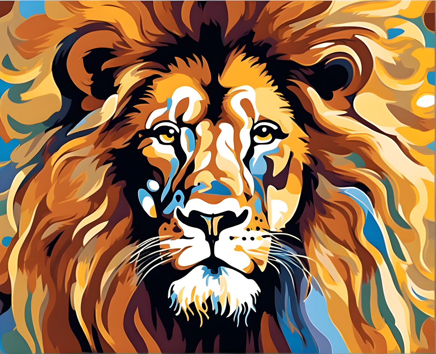 Lions Collection PD (24) - Lion Head - Van-Go Paint-By-Number Kit