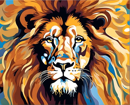 Lions Collection PD (24) - Lion Head - Van-Go Paint-By-Number Kit
