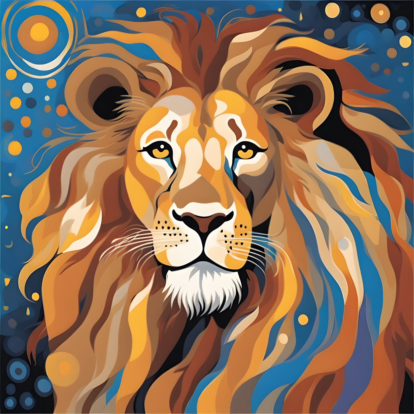 Lions Collection PD (39) - Lion Head - Van-Go Paint-By-Number Kit