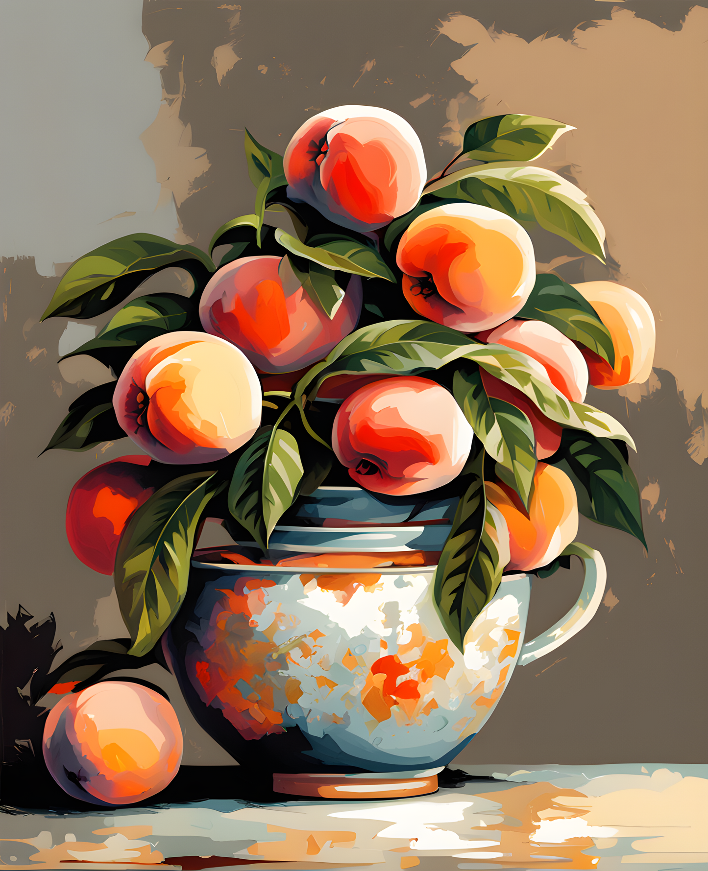 Little Peach Pot (2) - Van-Go Paint-By-Number Kit