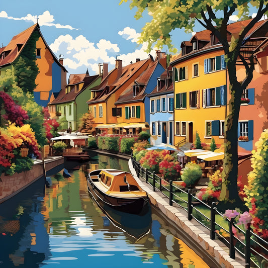 Little Venice of Alsace, Colmar, France PD (5) - Van-Go Paint-By-Number Kit