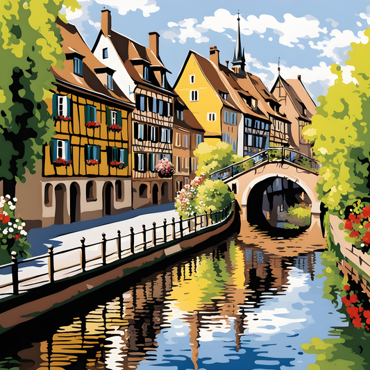 Little Venice of Alsace, Colmar, France PD (4) - Van-Go Paint-By-Number Kit