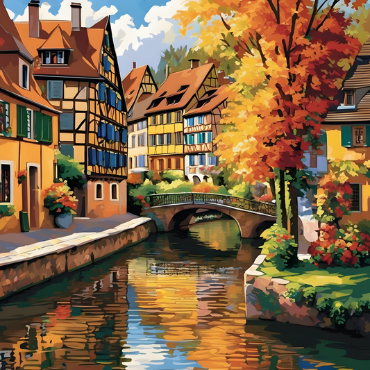 Little Venice of Alsace, Colmar, France PD (2) - Van-Go Paint-By-Number Kit