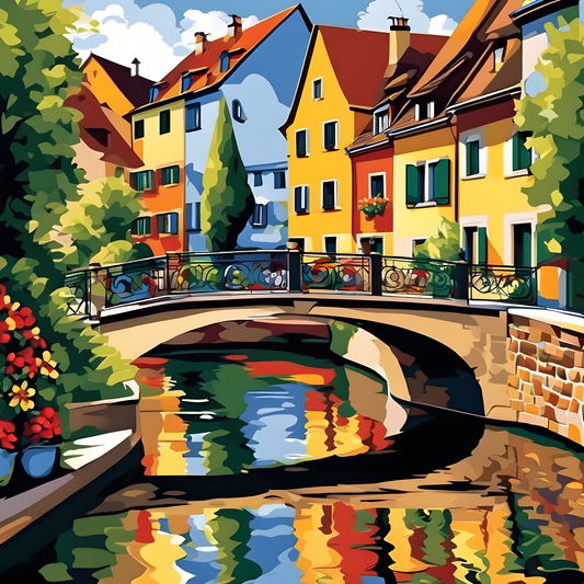 Little Venice of Alsace, Colmar, France PD (3) - Van-Go Paint-By-Number Kit