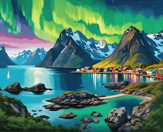 Amazing Places OD (413) - Lofoten Islands, Norway - Van-Go Paint-By-Number Kit