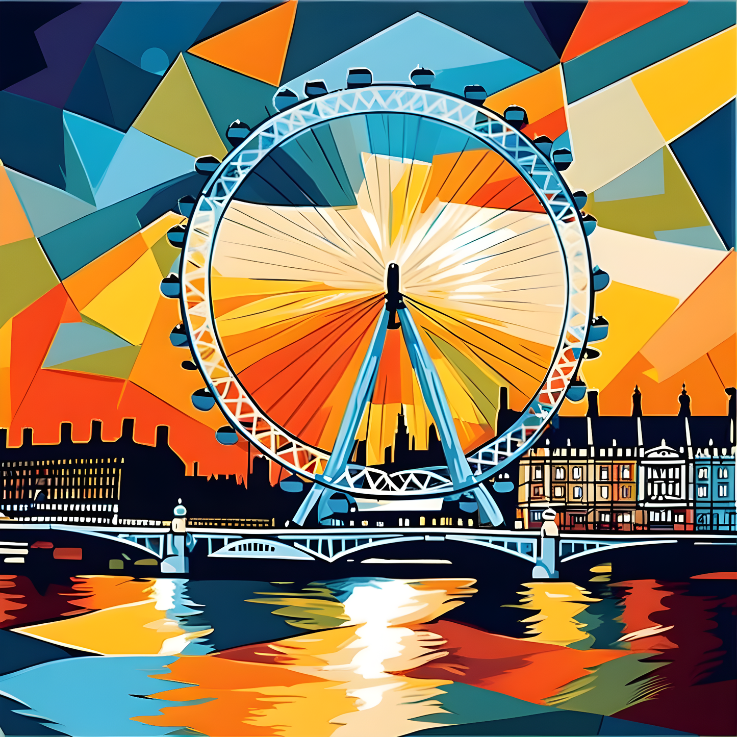 London Eye Landscape (2) - Van-Go Paint-By-Number Kit