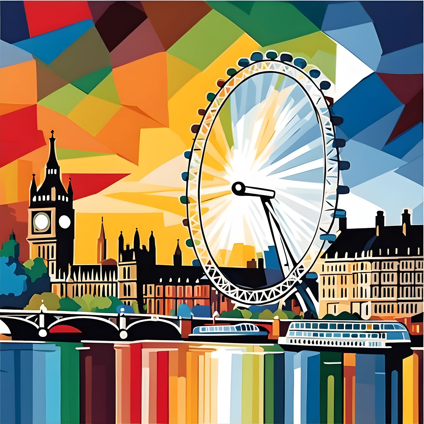 London Eye Landscape (1) - Van-Go Paint-By-Number Kit