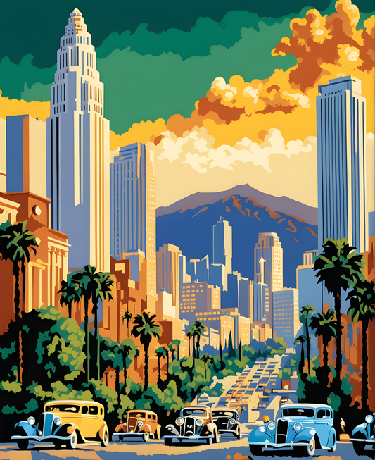 Los Angeles, the thirties - Van-Go Paint-By-Number Kit