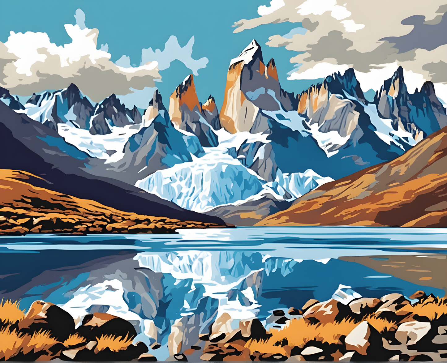 Amazing Places OD (157) - Los Glaciares, Argentina - Van-Go Paint-By-Number Kit