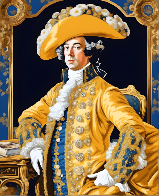 Royal Portrait PD (59) - Louis XV of France - Van-Go Paint-By-Number Kit