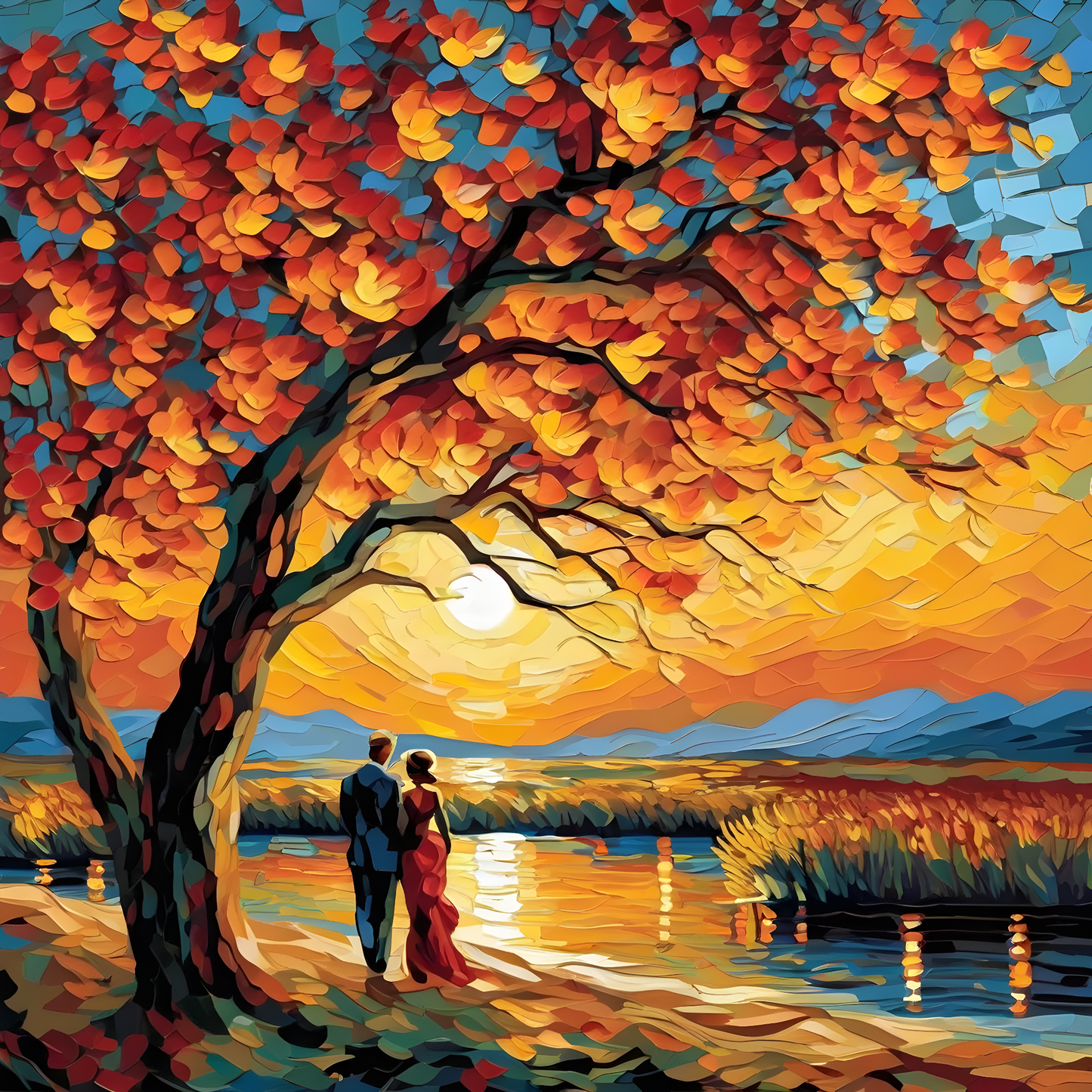 Love at sunset PD (5) - Van-Go Paint-By-Number Kit