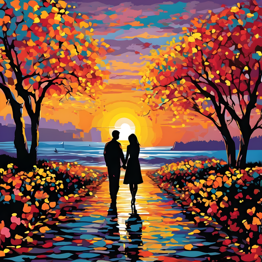 Love at sunset PD (1) - Van-Go Paint-By-Number Kit