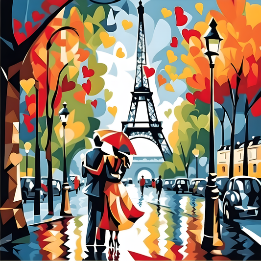 Love in Paris - Van-Go Paint-By-Number Kit