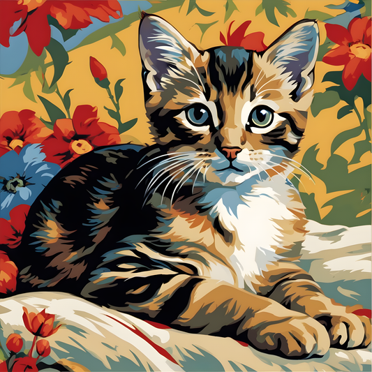 Lovely Kitten PD (1) - Van-Go Paint-By-Number Kit