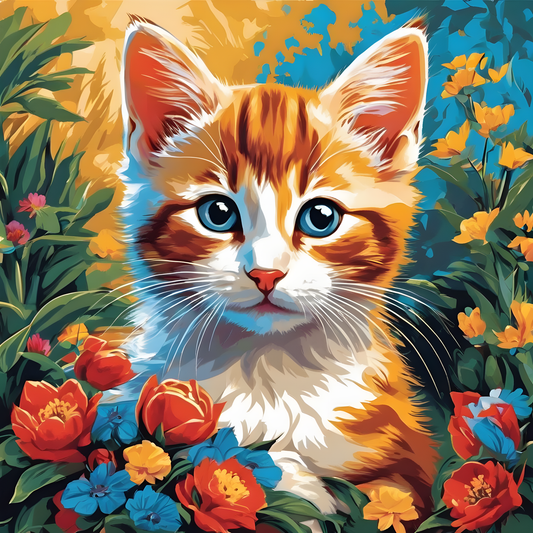 Lovely Kitten PD (2) - Van-Go Paint-By-Number Kit