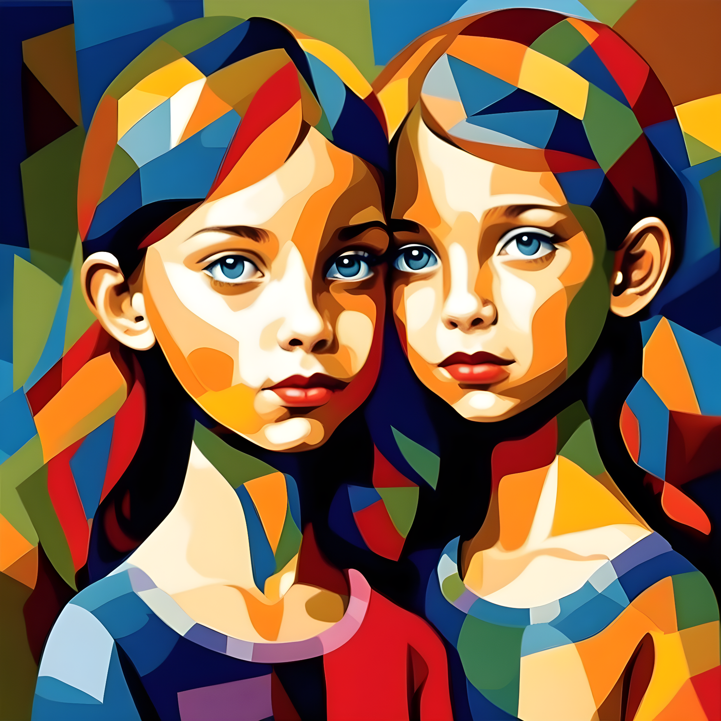 Lovely Twins (1) - Van-Go Paint-By-Number Kit