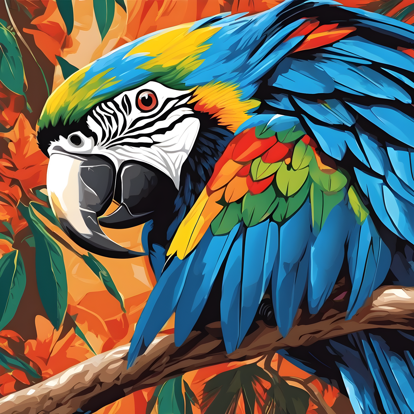 Macaw Parrot PD - Van-Go Paint-By-Number Kit