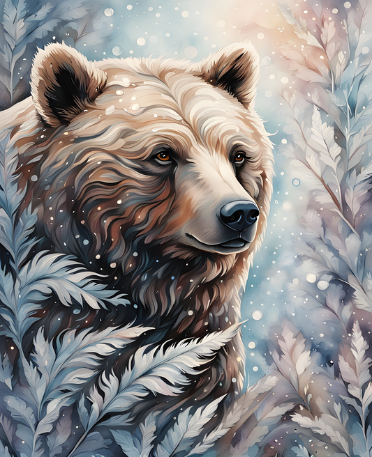 Winter Wonderland Bear (1) - Van-Go Paint-By-Number Kit