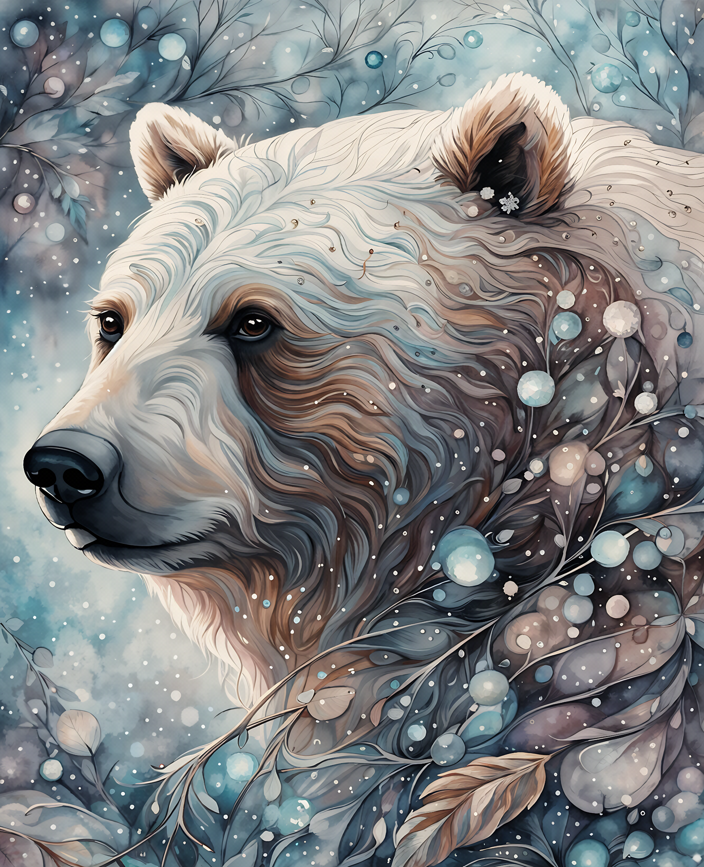 Winter Wonderland Bear (2) - Van-Go Paint-By-Number Kit