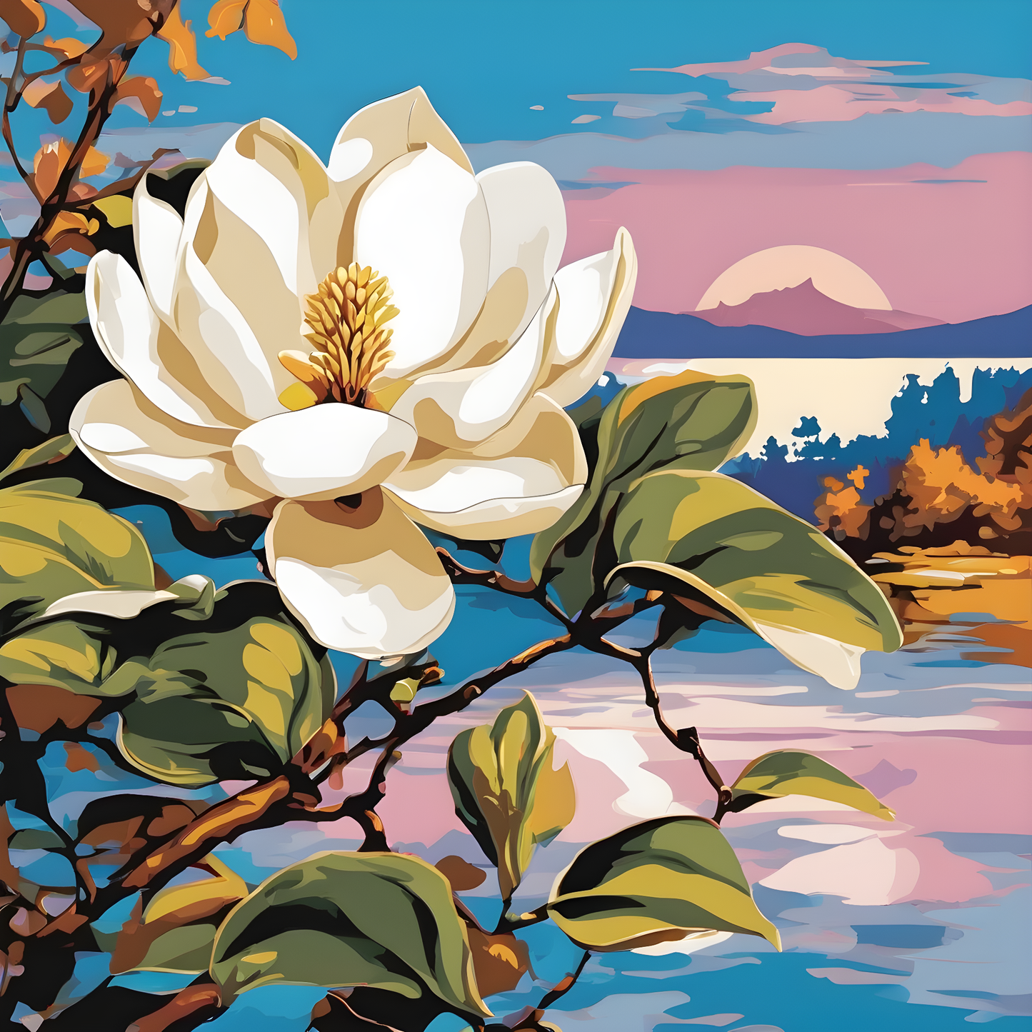 Magnolia PD (1) - Van-Go Paint-By-Number Kit